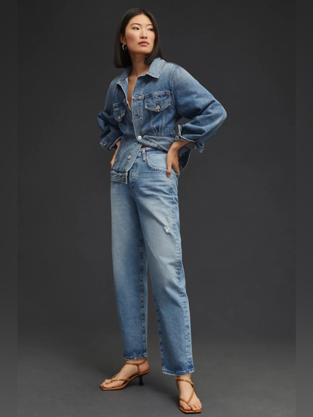 Citizens of Humanity Dylan Straight Jeans Size 28 Crop Distressed Casual